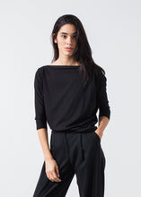 Charger l&#39;image dans la galerie, Boat Neck Top in Black
