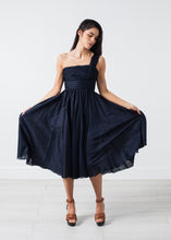 Load image into Gallery viewer, One Shoulder Dress in Navy
